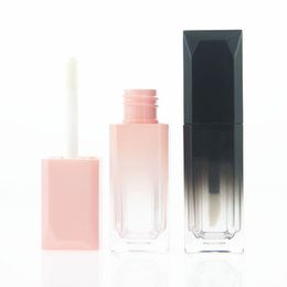 5 ml rombo vacío creativo gradiente negro bricolaje brillo de labios lápiz labial tubo hueco moldeo por inyección linda botella cosmética brillo contenedor bañera jgdw