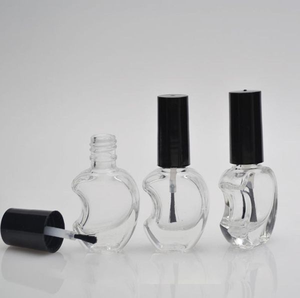 5 ml10ml botella de esmalte de uñas de vidrio vacío con cepillo de manzana de vidrio de vidrio de uñas de pintura Mini uñas pequeñas Franking Supp1784556