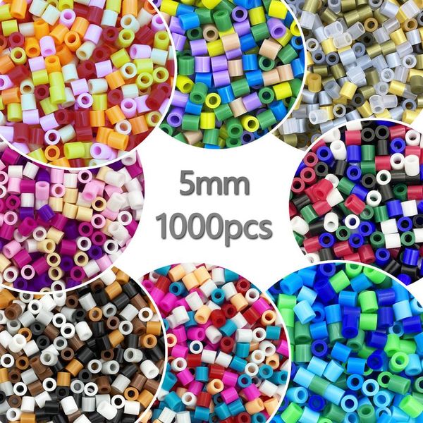 5 MM 1000 pièces/ensemble Pixel Puzzle jeu perles pour enfants Perler Hama perle bricolage qualité un cadeau fait main jouet fusible perles 1264