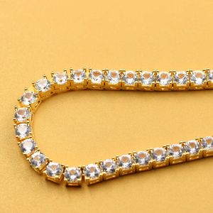 5 mm 18 inch hoge kwaliteit tennis met d Vvs Moissanite diamanten sieraden hiphop chock link ketting