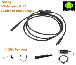 Cámara de endoscopio de 5 mm 7 mm 1m 15m 2m 35m impermeable flexible 6 LED ajustables Inspección Cámara de la cámara del borscope Tubo de serpiente para Android 6216856