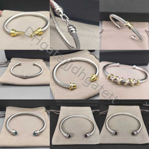 Braceneur de créateur de 5 mm argent en argent torsadé bracelet bracele femmes hommes de mode bracelets charme femme crochet designer bijoux exquis accessoires de cerceau simples a6pb