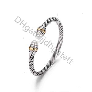 Braceuse de concepteur 5 mm Silver Twisted Twisted Cuff Brangle Femmes Hook Hommes Men de mode Bracelets Câble Designer Bijoux Exquis ACCESSOIRES DE COLAT SIMPLES IB39