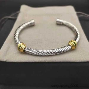 5 mm dy armband kabel armbanden luxe designer sieraden vrouwen mannen zilvergolden parelhoofd x gevormde manchet armband david y sieraden kerstcadeau charme z7bc