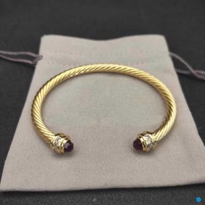 5MM DY pulseras de cable joyería de diseño de lujo mujeres hombres plata oro cabeza de perla X brazalete en forma de pulsera david Y joyas regalo de navidad joyería del encanto SF