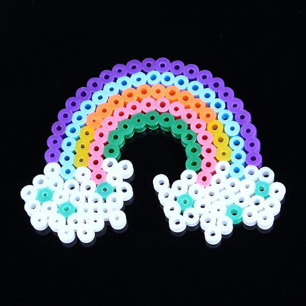 5 mm Hama Bead Children Educational Jigsaw Puzzle Toys Diy Regalo alimento Grado Eva Fuse Beads 24 Colors Puzzle 1000 Piezas