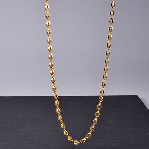 5 mm Joyería de Hip Hop Cadena de gargantilla de oro de 18 k para mujer Collar de diseñador de acero de titanio 316L Gargantillas de mujer sudamericanas Cadenas cortas Collares Regalo de fiesta 45 cm