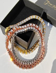 Bracelets de chaîne de Tennis Hip Hop de 5mm, plaqués or scintillants, bijoux de fête pour hommes et femmes, cadeau 2570681