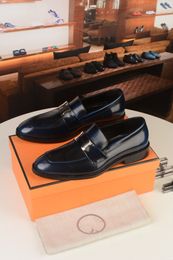 5Model New Luxurious Brogue Shoes for Men Designer Dress Shoes Slip On Pointed Toe Business Formal Shoes Men Livraison gratuite Taille 38-45