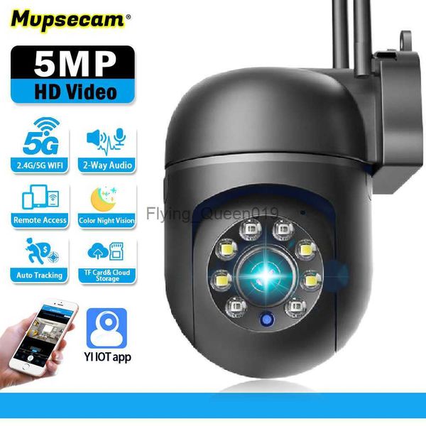5MP 8MP 1080P 4K 5G WiFi IP PTZ caméra de Surveillance sécurité bébé moniteur Audio bidirectionnel suivi humain automatique couleur Vision nocturne HKD230812