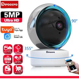 5MP Tuya Wifi Smart Home Baby Monitor 2 Way Audio Mini caméra IP de sécurité intérieure 2K PTZ Accès à distance CCTV Caméra de surveillance 240326