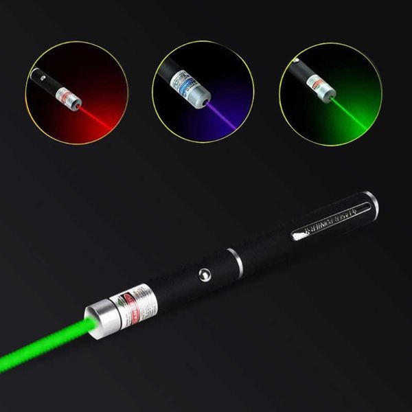 5MW Haute Puissance Lazer Pointeur Rouge Bleu Vert Laser 650Nm 532Nm 405Nm Sight Light Pen Puissant Laser Compteur Tactique Stylo Chasse