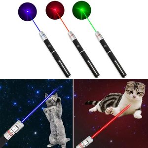 Láser LED de 5MW, juguete para gatos, punto rojo, puntero de luz láser, vista de 530nm, 405nm, 650nm, puntero láser de alta potencia, juguetes interactivos para gatos