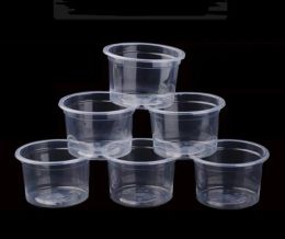 5 oz Wegwerp Jelly Cup Mini Plastic Ronde Gedeelte Pudding Mok Transparant Jello Souffle Jam Shot Cups Met Deksels SN4186 LL