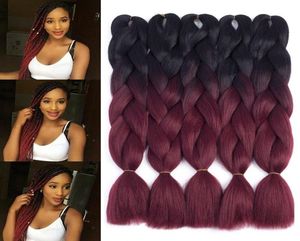 5Packs24quot 2 Tone Jumbo Vlecht Ombre Vlechthaar Xpression Hair Extensions Afro Box Vlechten Gehaakt Haar Synthetische Vezels 109929676