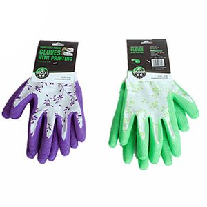 5pairs latex handschoenen Duurzaam rubber voor het planten van werkpunctie -bestendige reiniging Groene paarse siliconen 210622