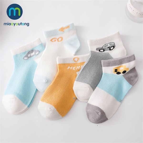 5pairs / lot belle voiture maille douce coton filles nouveau-né garçons chaussettes enfants bébé chaussettes skarpetki meia infantil miaoyoutong 201112