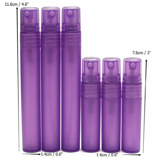 5pc 2 ml / 3 ml / 5 ml / 8 ml / 10 ml d'atomiser portable vide vide de pulvérisation