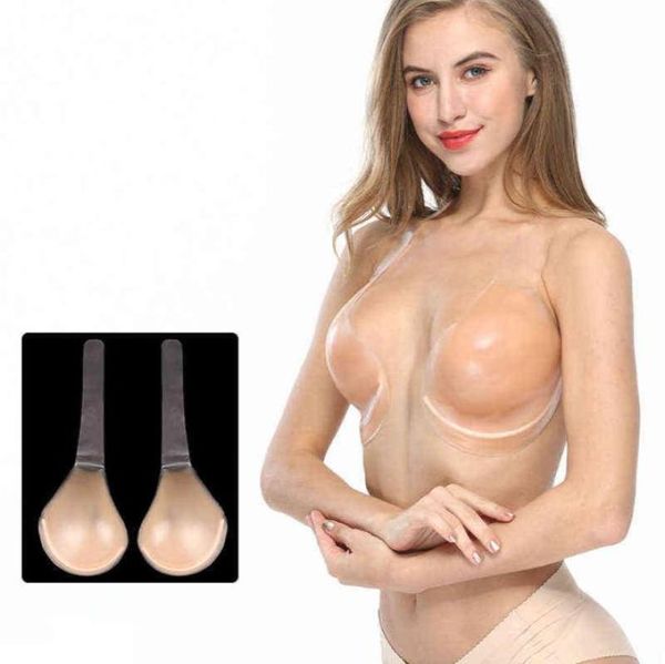 5 PC 2 pcsPair réutilisable Silicone barre mamelon couverture Push Up barre collante soulever barre Invisible dissimuler soutiens-gorge soutien-gorge Y2207252035017