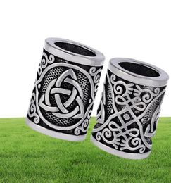 5pc Antiek Zilver Haar Vlecht Baard Dreadlock Kralen Ringen Buis Viking Rune Charm Hanger voor DIY Ketting Sieraden Maken279y9119213