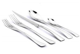 5pc Cutlery de luxe Ensemble de qualité vintage Silver Shiny 1810 en acier inoxydable haute qualité.
