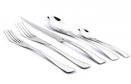5pc Cutlery de luxe Ensemble de qualité vintage Silver Shiny 1810 en acier inoxydable haute qualité.