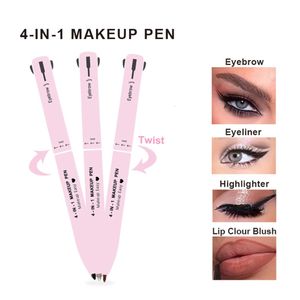 5PC Multi effect 4 in 1 eyeliner contour pen duurzaam waterdichte cosmetica eyeliner make-up potlood lipliner 230112