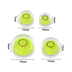 5pc precisie Circulaire mini Spirit Level Bubble Meter Bullseye Horizontale liniaal Meet Tool