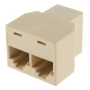 8P8C RJ45 for CAT5 Ethernet Cable LAN Port 1 to 2 Socket Splitter 1x2 Connector Adapter Coupler Tee Joint