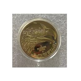 5 stk/set Amerikaanse munten vergulde souvenirs en geschenken Bald Eagle Home Decorations Een paard uit de hand patroon Gouden Munt Uitdaging Coin.cx