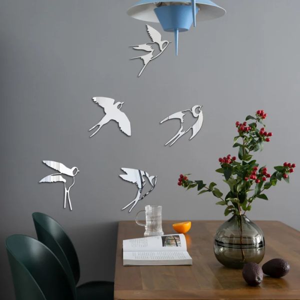 Autocollant mural 5pc / set Swallow Decal étanché