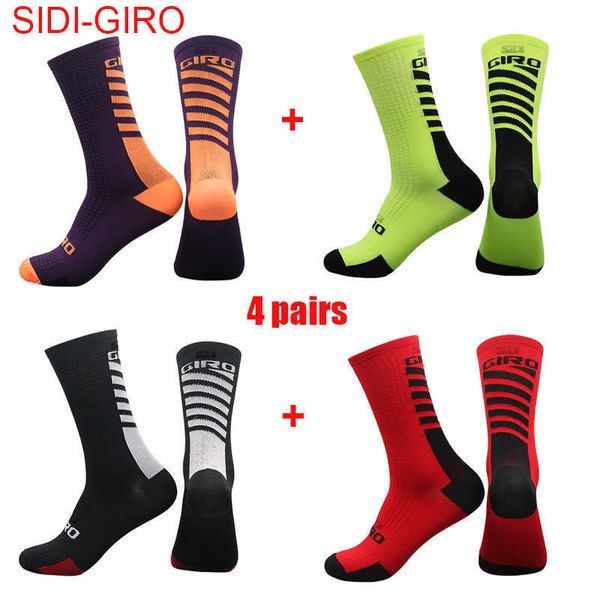 5pc calcetines calcetines 4 calcetines de ciclismo profesional de calidad pareshigh socks mtb hombres calcetines para bicicletas transpirables calcetines de bicicletas al aire libre calcetines de carreras Z0221