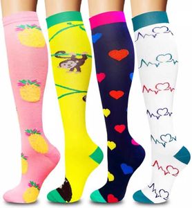 5PC chaussettes bonneterie 58 styles nouvelles chaussettes de compression 2030 Mmhg course femmes hommes meilleur pour l'œdème médical diabète varices chaussettes de cyclisme Z0221