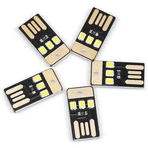 5PCS 0.2W 3 x SMD 2835 22Lm USB LED Luz Lámpara de camping portátil