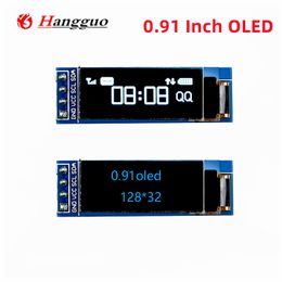 5 -stcs 0,91 inch OLED -module 0,91 Wit/blauw 128x32 OLED LCD LED -display Module IIC Communiceren voor Ardunio