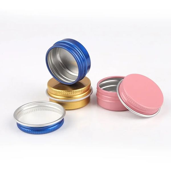 5pcs 10g Jar de lata de aluminio para crema Balm Vela Cosmética Recipiente Cosmético botellas recargables latas de té Caja de metal Jars