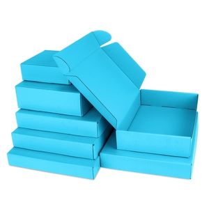 5 pièces 10 pièces bleu cadeau fête de vacances emballage exquis perruque stockage boîte ondulée support taille personnalisée et 220706