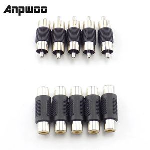 5 stcs 10 stcs RCA vrouwelijk aan vrouwelijke koppeling plug audio videokabelaansluiting plug adapter converter rca man naar mannelijke joiner connector