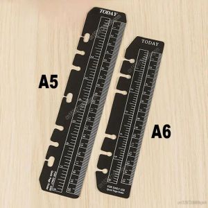 5stcs 10 stcs Set A5 A6 Frosted Bookmark Straight Ruler voor 6 -holes Loose Leaf Binder Notebook Planner Index Pagina Measurement Tool