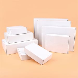 5 pièces 10 pièces cadeau blanc 3 couches emballage en carton ondulé carton de transport prend en charge la taille personnalisée et imprimé 220706