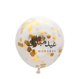 5 stcs 12inch Ramadan Eid Mubarak Confetti Ballonnen 2023 Moslim Islam Festival Party Decor Ramadan Kareem Eid al-Fitr Home Supplie