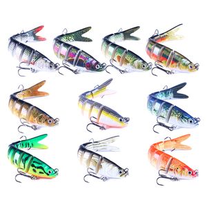 20 piezas Wobblers que se hunden, 13,7 cm, 27g, 8 segmentos, Señuelos de pesca multiarticulados, Swimbait, cebo duro, aparejos de pesca para lubina, Isca Crankbait