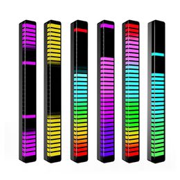 5Pcs 16/32LED Muziek Geluid Pickup Lamp USB RGB Voice App Controle Ritme Ambient Nachtverlichting Desktop decora Verlichting