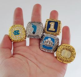 5pcs 1993 2005 2009 2017 Caroline du Nord National Ship Ring Sport Souvenir Fan Promotion Gift Whole Drop Ship4389164