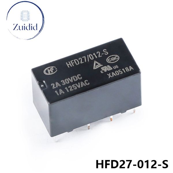 5PCS / 1PC MINI Relais HFD27 DC 5V 12V 24V 2A HFD27-005-S HFD27-012-S HFD27-024-S 8PIN 125VAC 30VDC RELAYAGES DE POWER SENSIVE