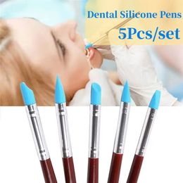 5 pièces/1 ensemble adhésif dentaire Composite ciment porcelaine dents Silicone brosse stylo