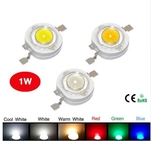 Jeu de puces LED haute puissance 45mil LED Lampe 5 couleurs R / G / B / CW / WW 3 à 4V 1W 350mA 120lm