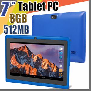 20X 7 pulgadas capacitiva RK3126 A33 Quad Core Android 4,4 tableta de doble cámara PC 8GB 512MB WiFi linterna Youtube Facebook Google C-7PB