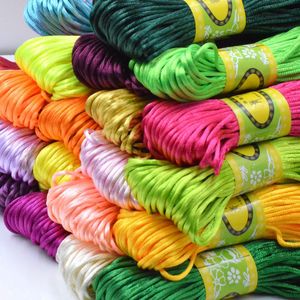 5 -stcs 20m Chinese knoop satijn nylon gevlochten koorddraad macrame korrelende rattail koorden