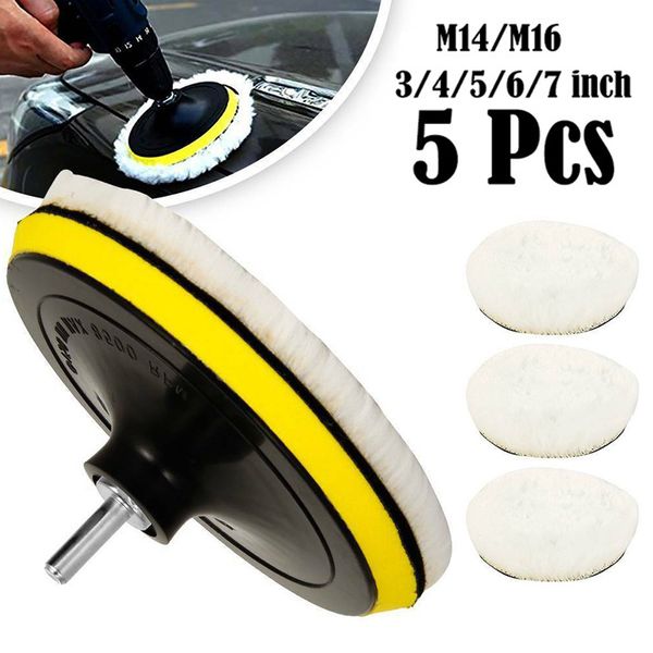 5pcs 3/4/5/6/7 pouce kit de polissage PALAPAGNE CALAGE DE CHAUSTION DISK DISK ROUE LOOD